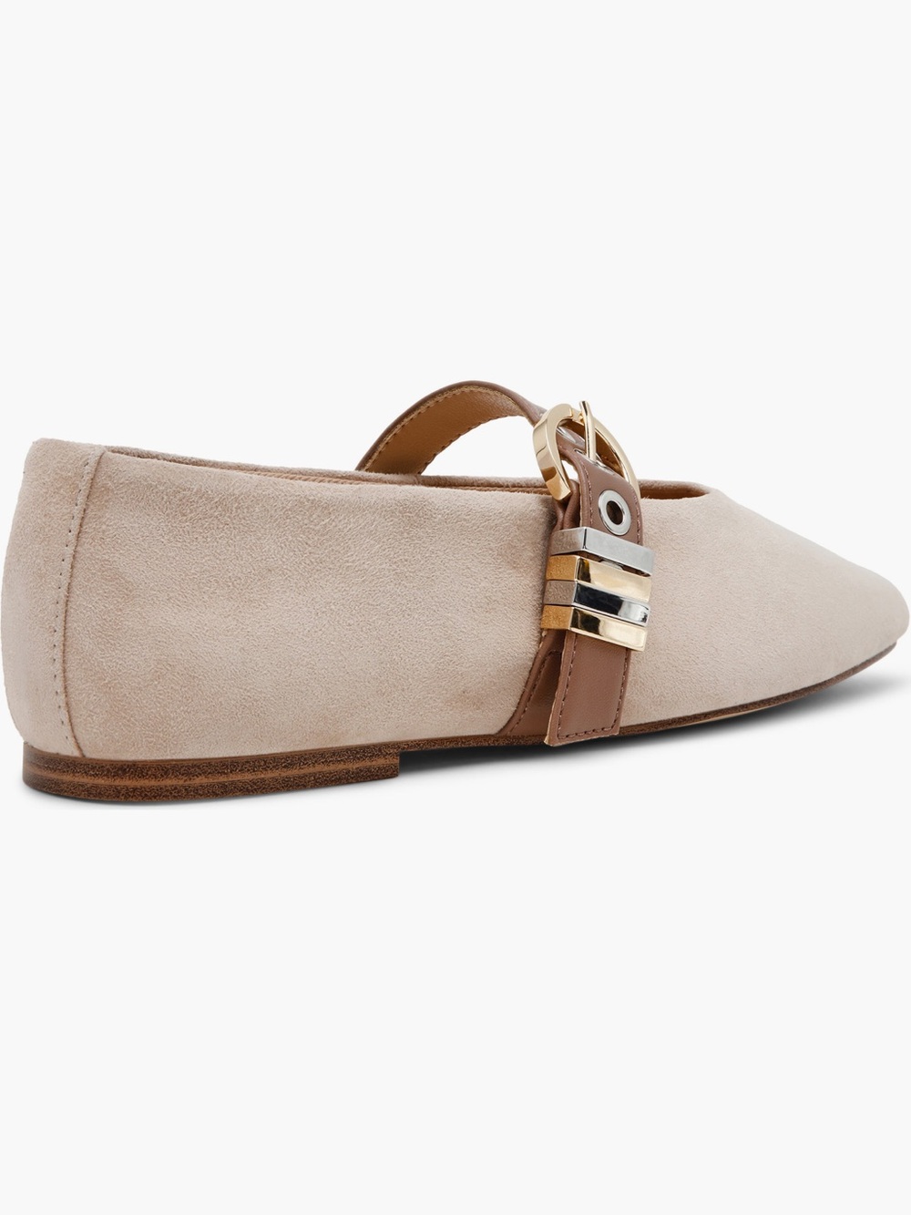 NEW Steve Madden Lucia Mary Jane Flat in Taupe Suede - Picture 3 of 12
